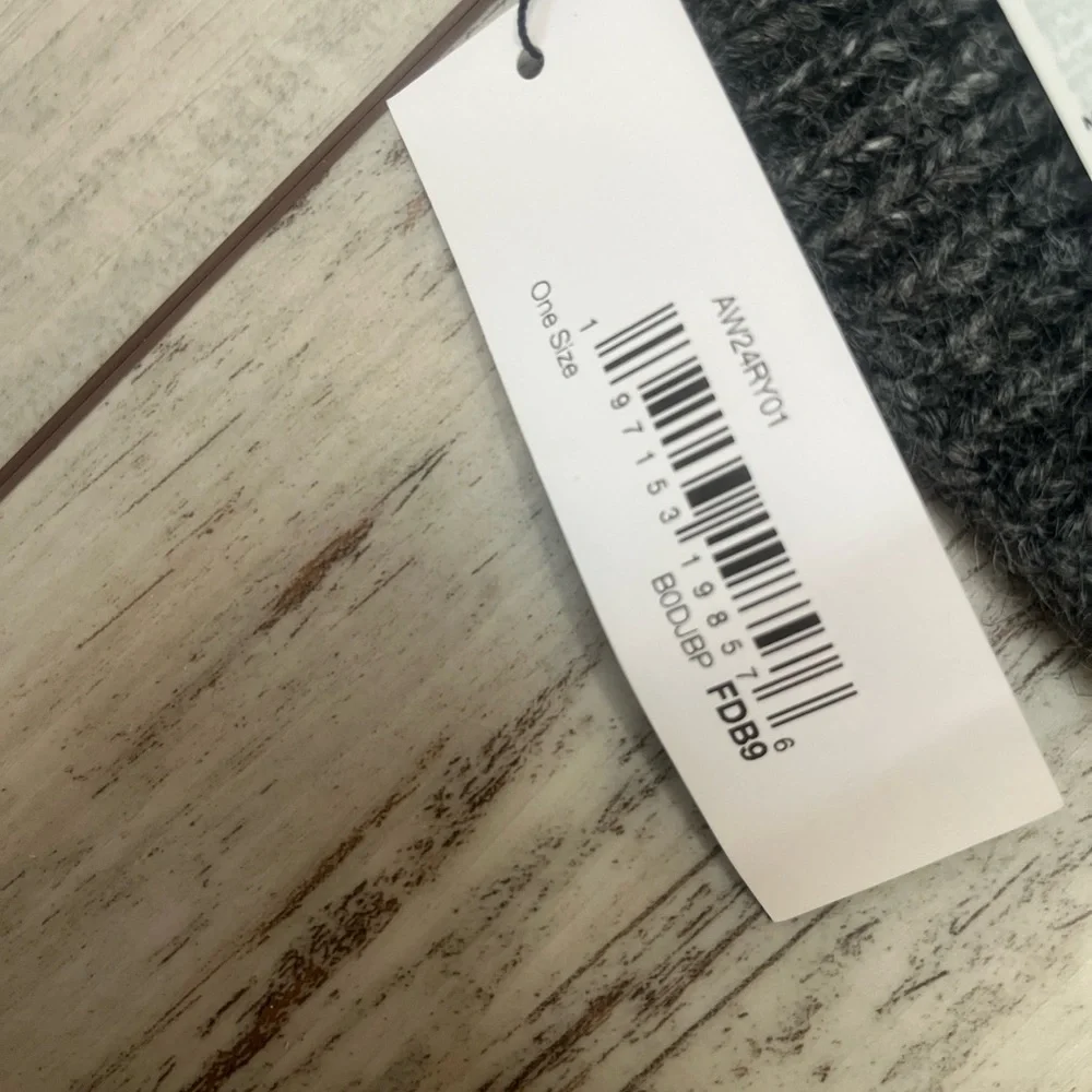 NWT The Drop Ribbed Knit Knot Beanie – Heather Gray, One Size - Picture 6 of 10